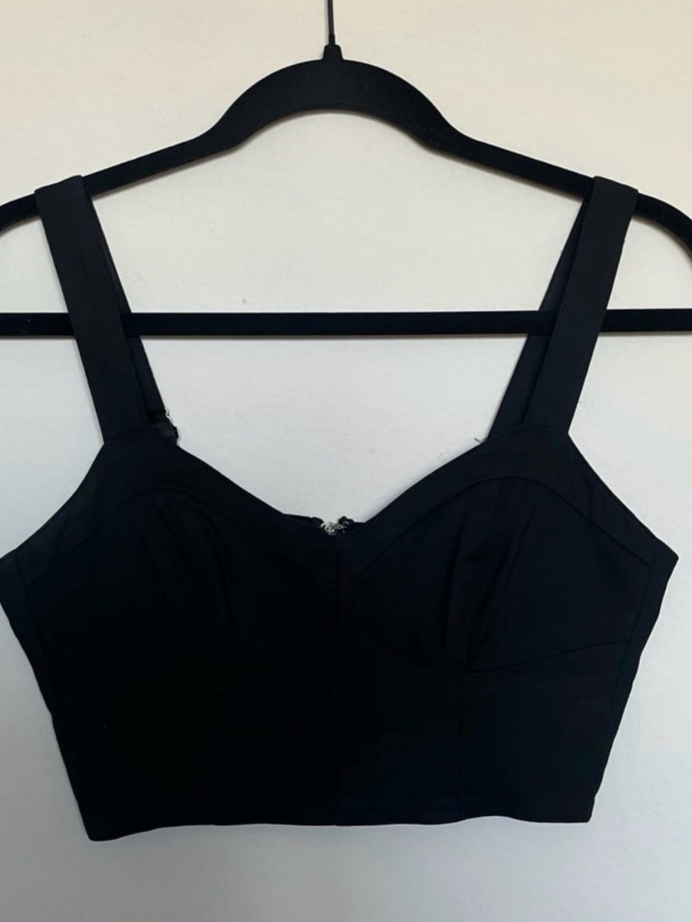 Fashion Nova Black Longline Bustier Crop Top